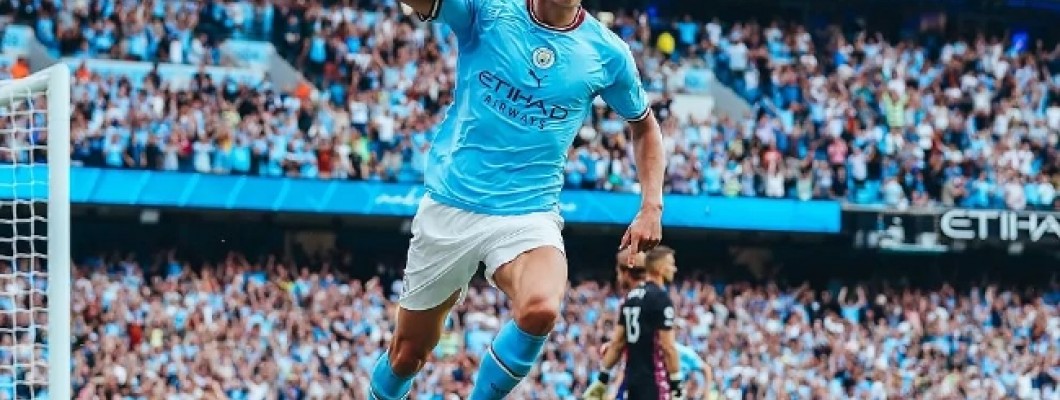 Haaland marque trois buts en 19 minutes
