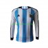 Maillot de Foot Argentine Homme Domicile Coupe du Monde 2022 Manche Longue