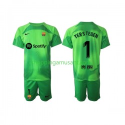 Maillot de Foot FC Barcelone Ter Stegen 1 Gardien Enfant Domicile 2022-2023 Manche Courte