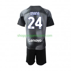 Maillot de Foot Inter Milan Andre Onana 24 Gardien Enfant Domicile 2022-2023 Manche Courte