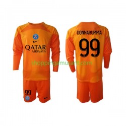 Maillot de Foot Paris Saint-Germain Donnarumma 99 Gardien Enfant Extérieur 2022-2023 Manche Longue