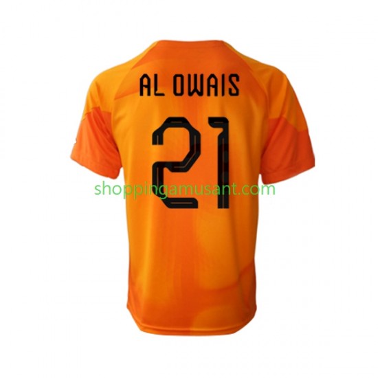 Maillot de Foot Arabie saoudite Mohammed Al-Owais 21 Gardien Homme Extérieur Coupe du Monde 2022 Manche Courte