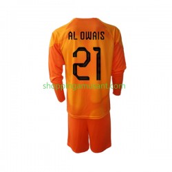 Maillot de Foot Arabie saoudite Mohammed Al-Owais 21 Gardien Enfant Extérieur Coupe du Monde 2022 Manche Longue