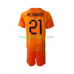 Maillot de Foot Arabie saoudite Mohammed Al-Owais 21 Gardien Enfant Extérieur Coupe du Monde 2022 Manche Courte