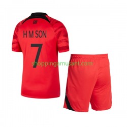 Maillot de Foot Corée du Sud Son Heung-min 7 Enfant Domicile Coupe du Monde 2022 Manche Courte