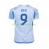 Maillot de Foot Espagne Gavi 9 Homme Extérieur Coupe du Monde 2022 Manche Courte