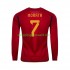Maillot de Foot Espagne MORATA 7 Homme Domicile Coupe du Monde 2022 Manche Longue