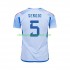 Maillot de Foot Espagne SERGIO BUSQUETS 5 Homme Extérieur Coupe du Monde 2022 Manche Courte