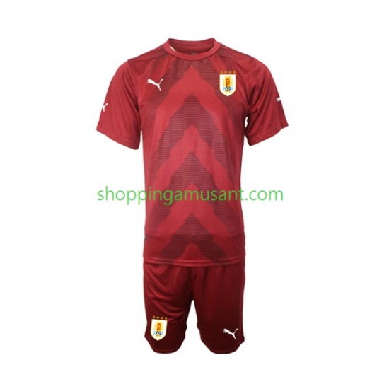 Maillot de Foot Uruguay Gardien Enfant Domicile Coupe du Monde 2022 Manche Courte