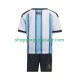 Maillot de Foot Argentine Enfant Domicile Coupe du Monde 2026 Manche Courte