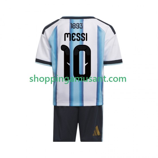 Maillot de Foot Argentine Lionel Messi 10 Enfant Domicile Coupe du Monde 2026 Manche Courte