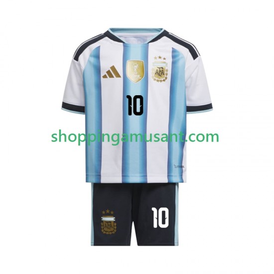 Maillot de Foot Argentine Lionel Messi 10 Enfant Domicile Coupe du Monde 2026 Manche Courte