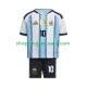 Maillot de Foot Argentine Lionel Messi 10 Enfant Domicile Coupe du Monde 2026 Manche Courte