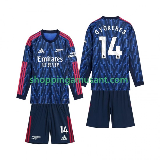 Maillot de Foot Arsenal Gyokeres 14 Enfant Extérieur 2025-2026 Manche Longue