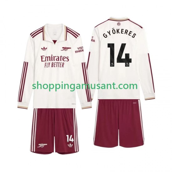 Maillot de Foot Arsenal Gyokeres 14 Enfant Neutre 2025-2026 Manche Longue