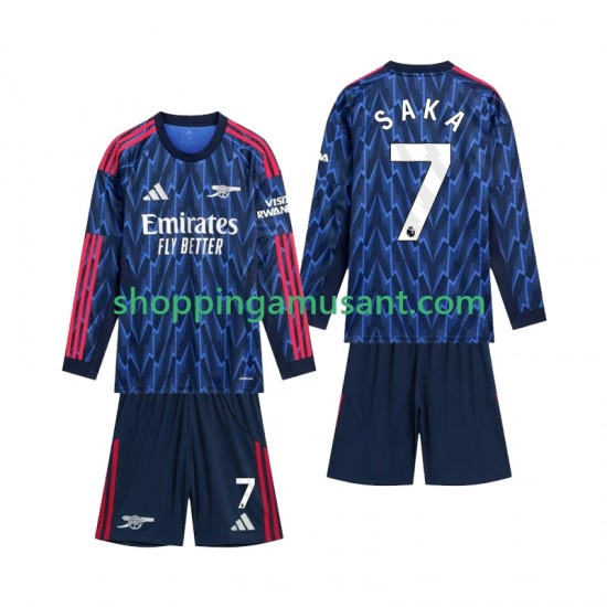 Maillot de Foot Arsenal Saka 7 Enfant Extérieur 2025-2026 Manche Longue