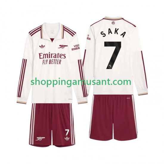 Maillot de Foot Arsenal Saka 7 Enfant Neutre 2025-2026 Manche Longue