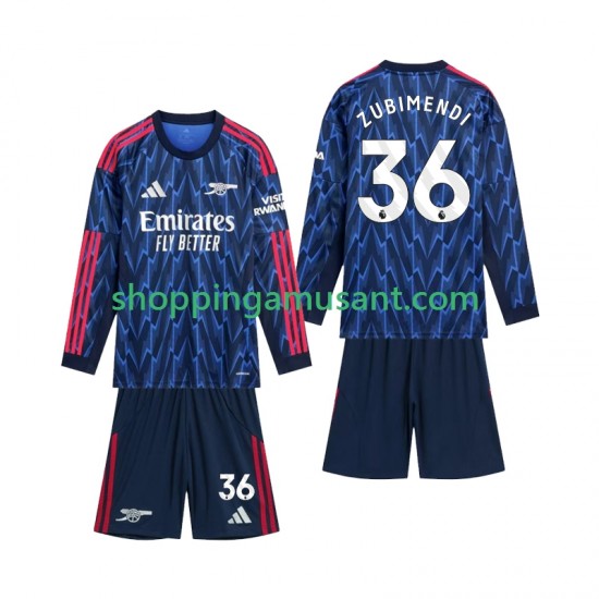 Maillot de Foot Arsenal Zubimendi 36 Enfant Extérieur 2025-2026 Manche Longue