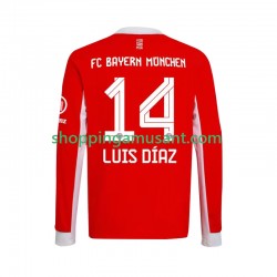 Maillot de Foot Bayern Munich Luis Diaz 14 Homme Domicile 2025-2026 Manche Longue