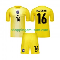 Maillot de Foot France Lucas Chevalier 16 Gardien Enfant Domicile 2025 Manche Courte