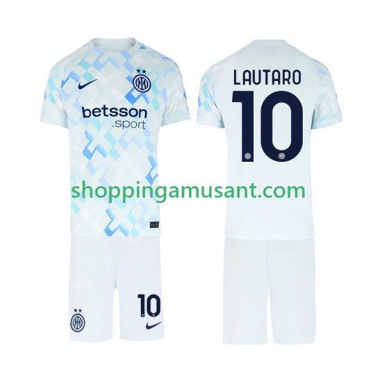 Maillot de Foot Inter Milan Lautaro Martinez 10 Enfant Extérieur 2025-2026 Manche Courte
