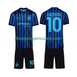 Maillot de Foot Inter Milan Lautaro Martinez 10 Enfant Domicile 2025-2026 Manche Courte