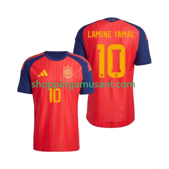 Maillot de Foot Espagne Lamine Yamal 10 Homme Domicile Coupe du Monde 2026 Manche Courte