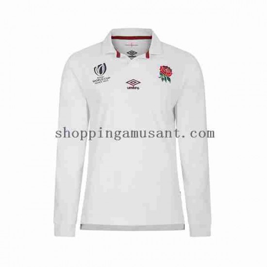 Maillot Rugby Angleterre Homme Domicile RWC 2023 Manche Longue