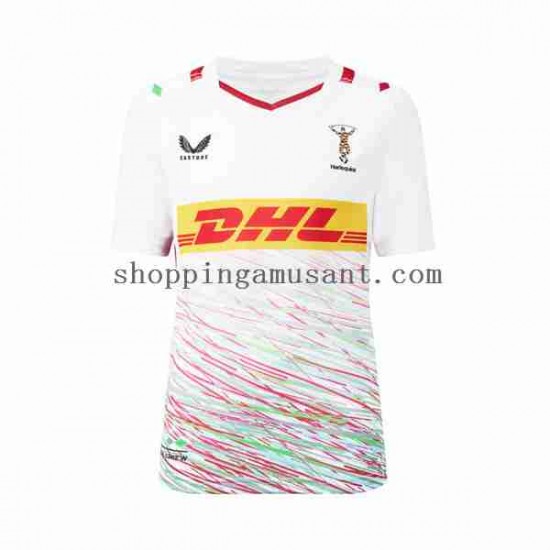 Maillot Rugby Harlequins Homme Extérieur 2024 Manche Courte