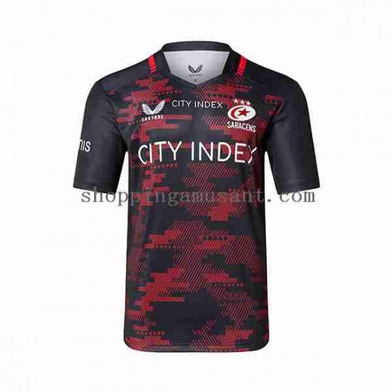 Maillot Rugby Saracens Homme Domicile 2023 Manche Courte
