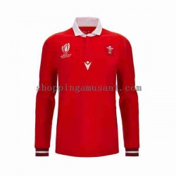 Maillot Rugby Pays de Galles Homme Domicile RWC 2023 Manche Longue