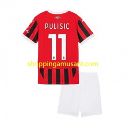 Maillot de Foot AC Milan Christian Pulisic 11 Enfant Domicile 2024-2025 Manche Courte