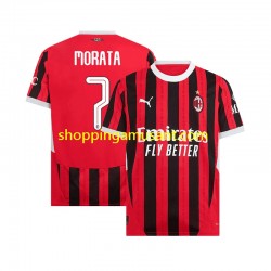 Maillot de Foot AC Milan UCL Font MORATA 7 Homme Domicile 2024-2025 Manche Courte