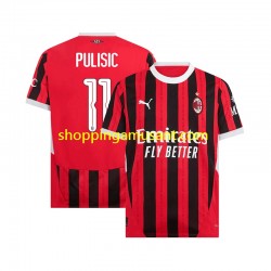 Maillot de Foot AC Milan UCL Font PULISIC 11 Homme Domicile 2024-2025 Manche Courte