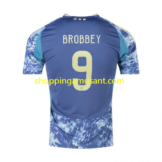 Maillot de Foot Ajax Amsterdam Brian Brobbey 9 Homme Extérieur 2024-2025 Manche Courte