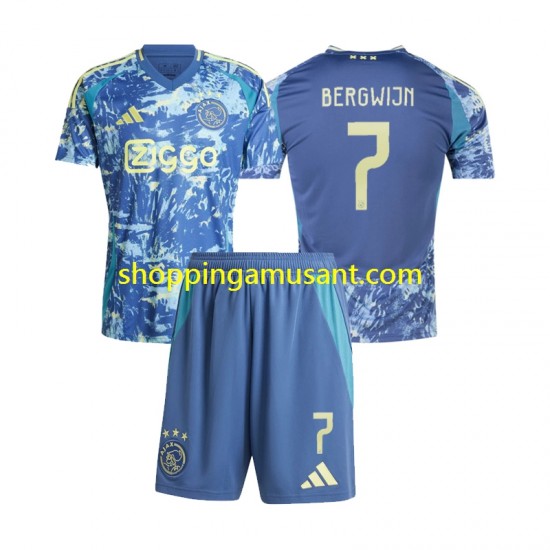 Maillot de Foot Ajax Amsterdam Steven Bergwijn 7 Enfant Extérieur 2024-2025 Manche Courte