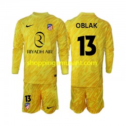 Maillot de Foot Atlético Madrid Jan Oblak 13 Gardien Enfant Neutre 2024-2025 Manche Longue