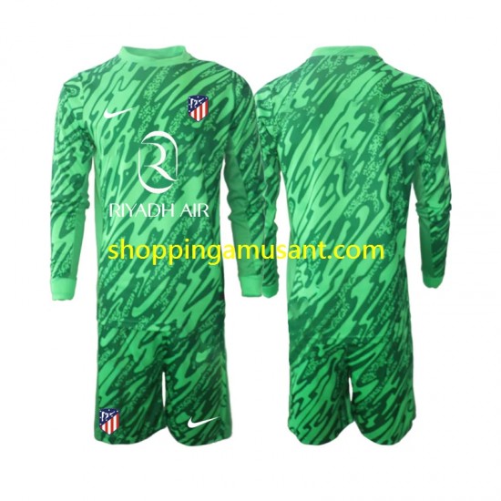 Maillot de Foot Atlético Madrid Gardien Enfant Extérieur 2024-2025 Manche Longue