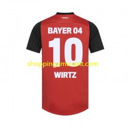 Maillot de Foot Bayer 04 Leverkusen Florian Wirtz 10 Homme Domicile 2024-2025 Manche Courte