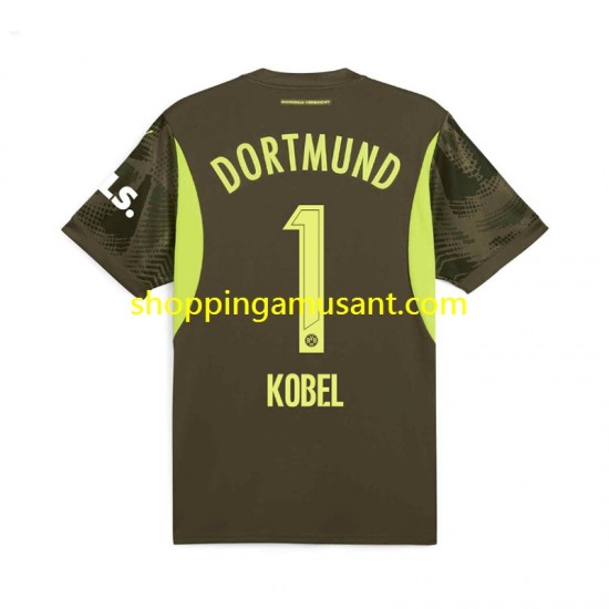 Maillot de Foot Borussia Dortmund Gregor Kobel 1 Gardien Homme Extérieur 2024-2025 Manche Courte