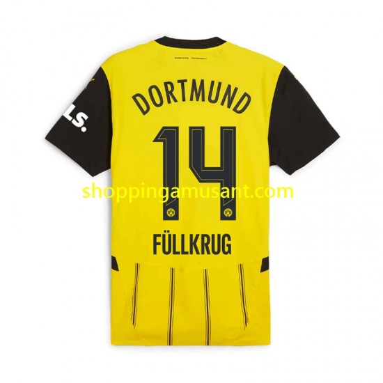 Maillot de Foot Borussia Dortmund Niclas Fullkrug 14 Homme Domicile 2024-2025 Manche Courte