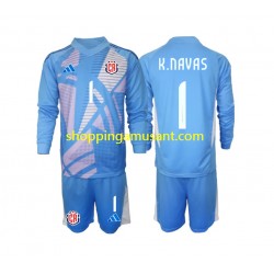 Maillot de Foot Costa Rica Keylor Navas 1 Gardien Enfant Domicile 2024 Manche Longue