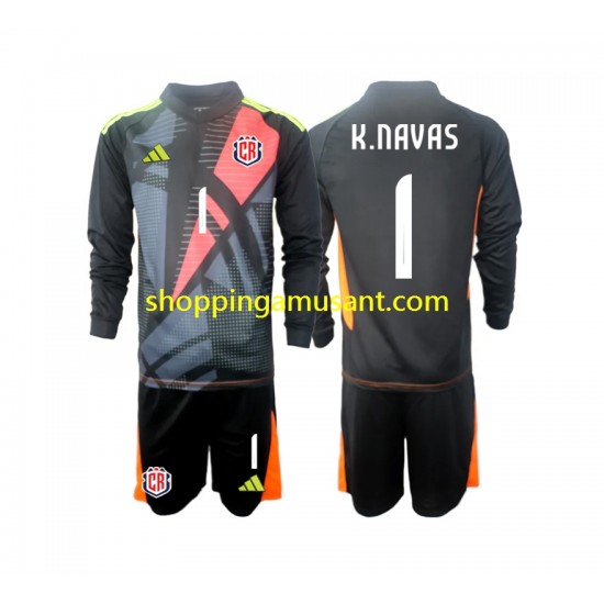 Maillot de Foot Costa Rica Keylor Navas 1 Gardien Enfant Neutre 2024 Manche Longue