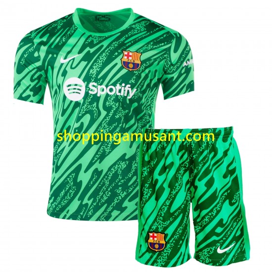 Maillot de Foot FC Barcelone Gardien Enfant Domicile 2024-2025 Manche Courte