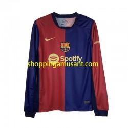 Maillot de Foot FC Barcelone Homme Domicile 2024-2025 Manche Longue