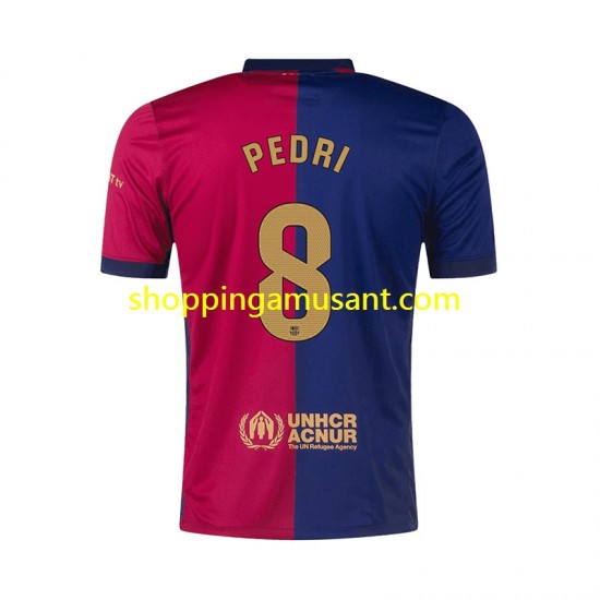 Maillot de Foot FC Barcelone PEDRI 8 Homme Domicile 2024-2025 Manche Courte