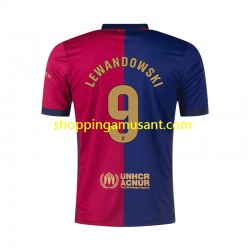 Maillot de Foot FC Barcelone Robert Lewandowski 9 Homme Domicile 2024-2025 Manche Courte