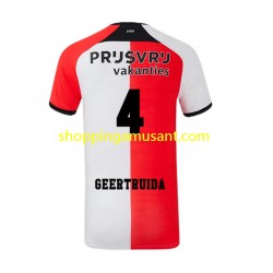 Maillot de Foot Feyenoord Rotterdam Lutsharel Geertruida 4 Homme Domicile 2024-2025 Manche Courte