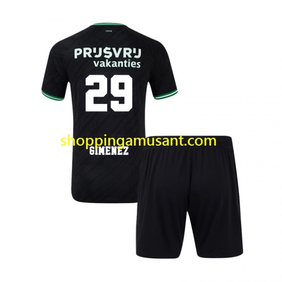 Maillot de Foot Feyenoord Rotterdam Santiago Gimenez 29 Enfant Extérieur 2024-2025 Manche Courte