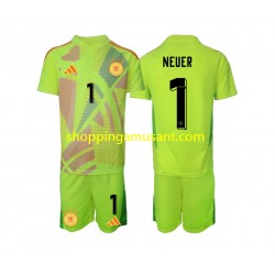 Maillot de Foot Allemagne Manuel Neuer 1 Gardien Enfant Extérieur Euro 2024 Manche Courte
